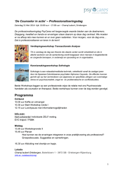 In actie met Transactionele Analyse (TA)