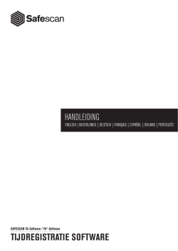Handleiding TA / TA+ 8 Software NL