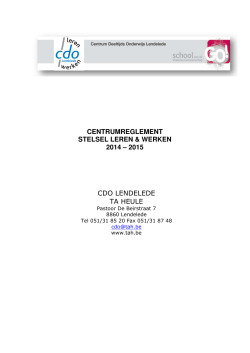 Centrumreglement CDO 2014