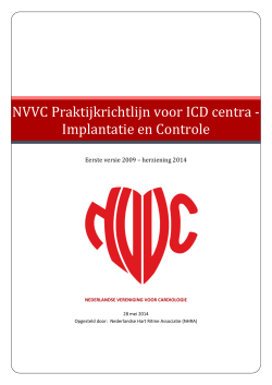 NVVC Praktijkrichtlijn voor ICD centra