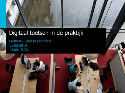 Digitaal toetsen in de praktijk