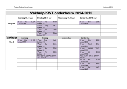 Vakhulp schema 2014-2015 versie 02-10-2014
