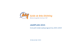 JAARPLAN 2015 – Guido de Brès-Stichting [wi-sgp]