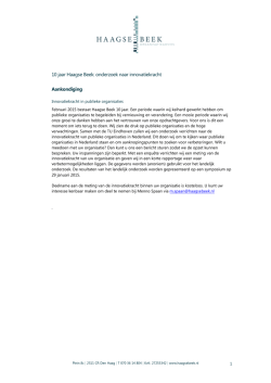 Innovatieve overheid. Onderzoek innovatiekracht