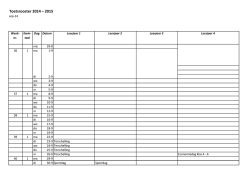 Toetsrooster 2014 – 2015