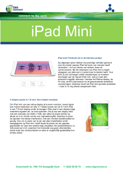 iPad Mini - CBG Connect
