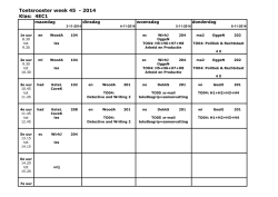 Toetsrooster week 45