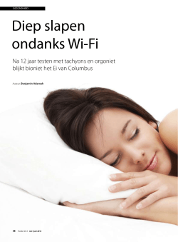 Diep slapen ondanks Wi-Fi