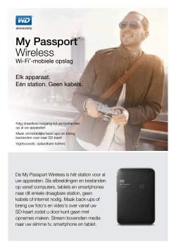 My Passport™ Wireless Wi-Fi® Mobile Storage