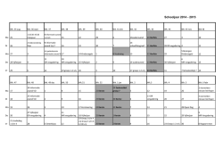 Jaarrooster 2014-2015