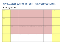 Jaaragenda - Welkom op Radarschool Samu&euml;l