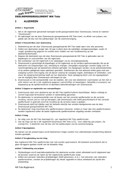 DEELNEMERSREGLEMENT WK Toto I ALGEMEEN WK Toto