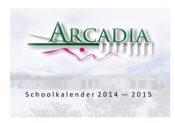 Jaarkalender - SBO Arcadia