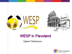 Presentatie E. Oldenboom, WESP