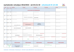 Jaarkalender schooljaar 2014/2015 - wk 33 t/m 43