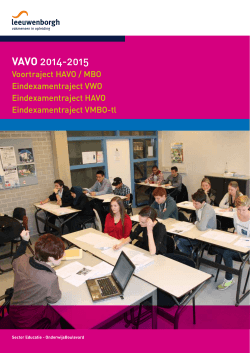 VAVO 2014-2015 - Leeuwenborgh Opleidingen