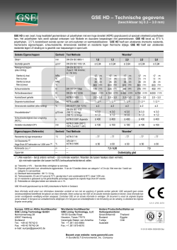 GSE HDPE folie specificaties