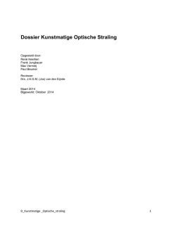 Dossier Kunstmatige Optische Straling