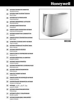 Handleiding luchtbevochtiger Honeywell HH350E