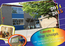 Kalender + bijlage schoolgids 2014-2015