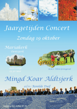 Jaargetijden concert Mingd Koar Aldtsjerk