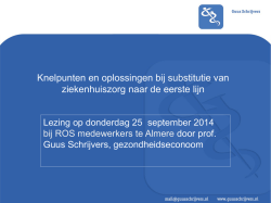 Inhoud van de voordracht