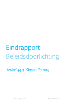 Eindrapport Beleidsdoorlichting slachtofferzorg