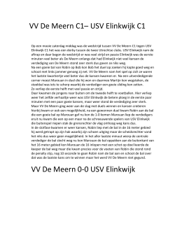 VV De Meern C1– USV Elinkwijk C1 VV De Meern 0