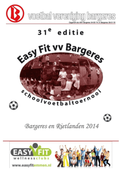 v.v. Bargeres Programmaboekje schoolvoetbal 2014