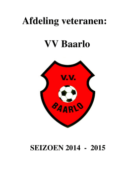 Afdeling veteranen: VV Baarlo