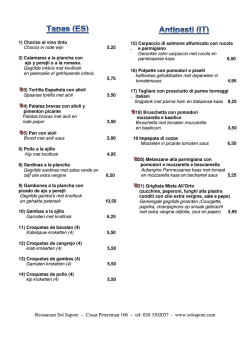 Download hier ons menu (PDF)