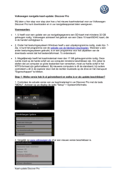 Instructie kaart-update Discover Media Pro