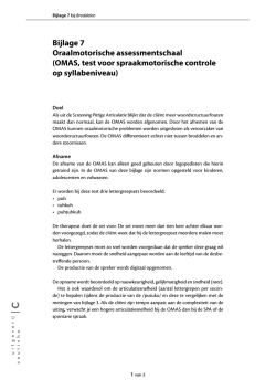 Bijlage 7 Oraalmotorische assessmentschaal (OMAS, test voor