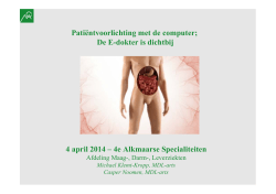 4 april 2014 – 4e Alkmaarse Specialiteiten Patiëntvoorlichting