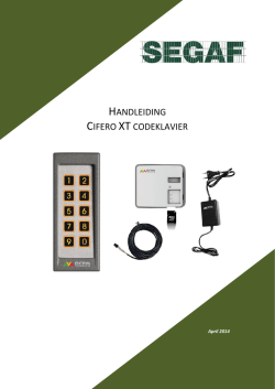 HANDLEIDING CIFERO XTCODEKLAVIER