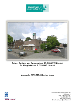 Adres: Adriaan van Bergenstraat 18, 3554 VE