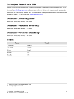 Grabbelpas Paasvakantie 2014 Onderdeel "Afbeeldingsdata