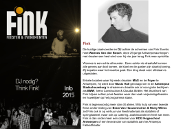 De huidige zaakvoerder en DJ achter de schermen van Fink Events