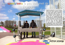 Victronenergy: Een speelplaats is pas cool met de Fono