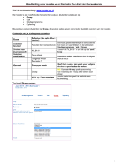 Handleiding voor rooster.vu.nl Bachelor Faculteit der Geneeskunde 1
