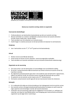 Doelen en organisatie basiscursus