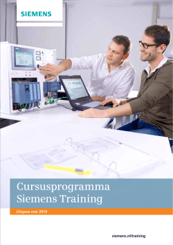 Cursusprogramma Siemens Training - Siemens Answers