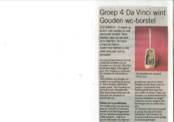 Groep 4 op Da Vinci wint Gouden wc-borstel (Dichtbij