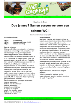 Doe je mee? Samen zorgen we voor een schone WC!!