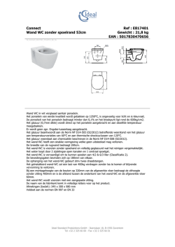 Connect Wand WC zonder spoelrand 53cm Ref