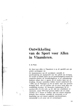 Sport voor Allen in Vlaanderen - Bloso-KICS