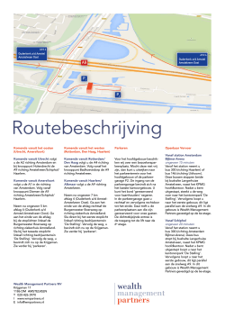 Download routebeschrijving - Wealth Management Partners