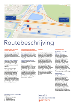 Download routebeschrijving - Wealth Management Partners