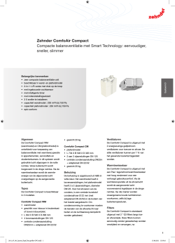 Technische brochure Zehnder ComfoAir Compact CM