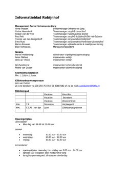 Informatieblad Robijnhof